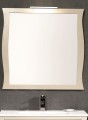 Badmöbel Araceli 80 cm aus Kiefernholz inkl. Waschtisch, Unterschrank, Spiegel und Beleuchtung