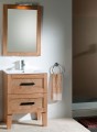 Badmöbelset Anabel 60 cm aus Kiefernholz inkl. Waschtisch, Unterschrank, Spiegel und Beleuchtung